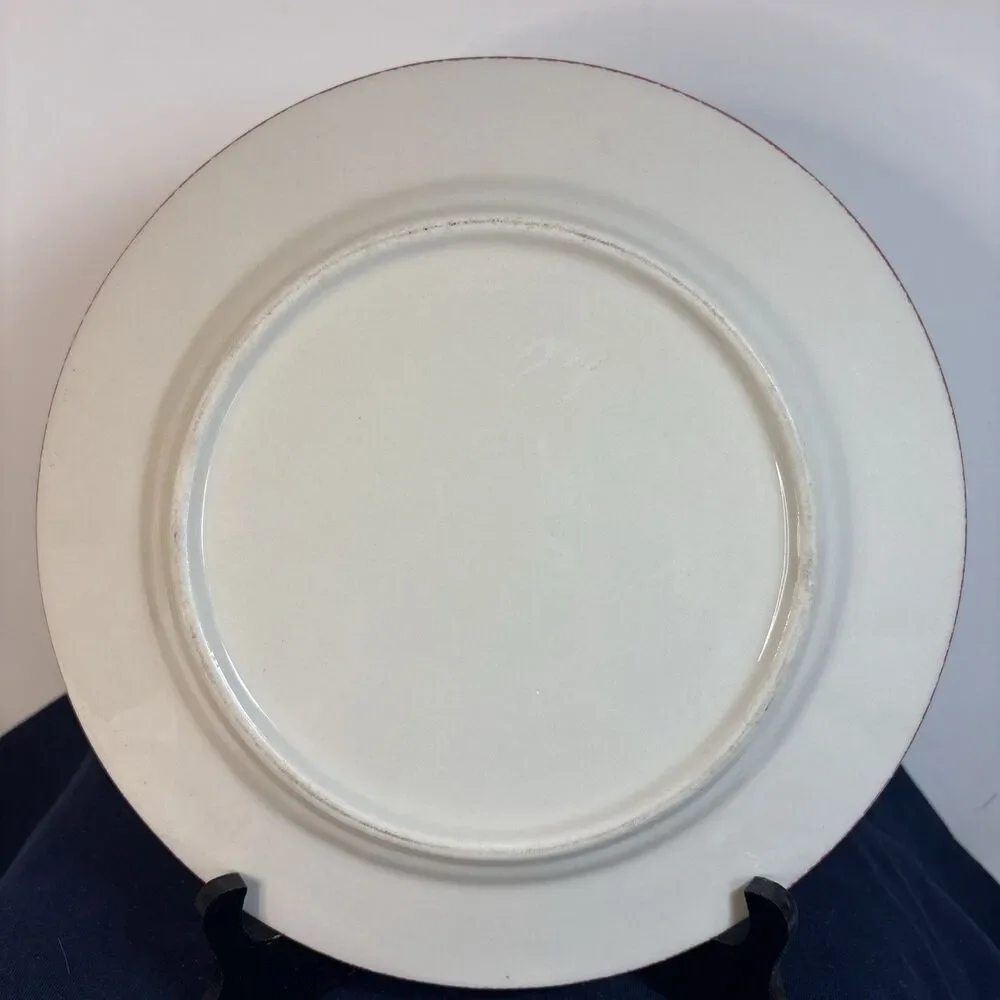 Vintage Blue Sky Authentic Stoneware Rooster Plate 10.75”